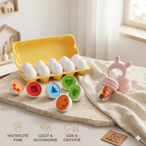 DUO ÉVEIL & GOÛT : Puzzle Montessori + Tétine Fruité